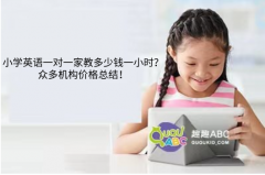 小學英語一對一家教多少錢一小時？眾多機構價格總結！